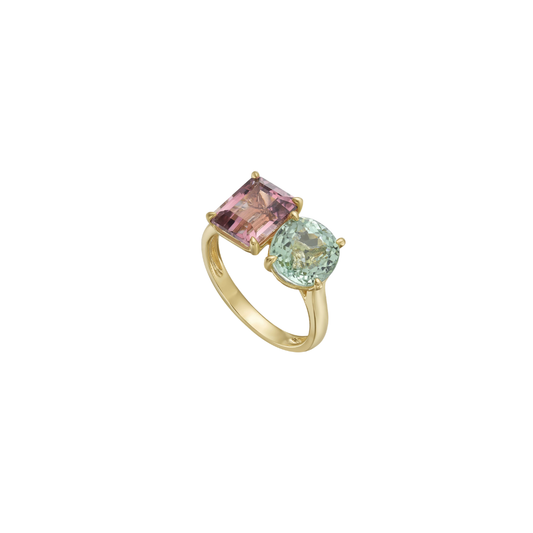 Lionheart- Toi Et Moi Pastel Tourmaline Ring