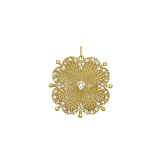 Lionheart- Cassandane Medium Diamond Clover Medallion – Henri Noël