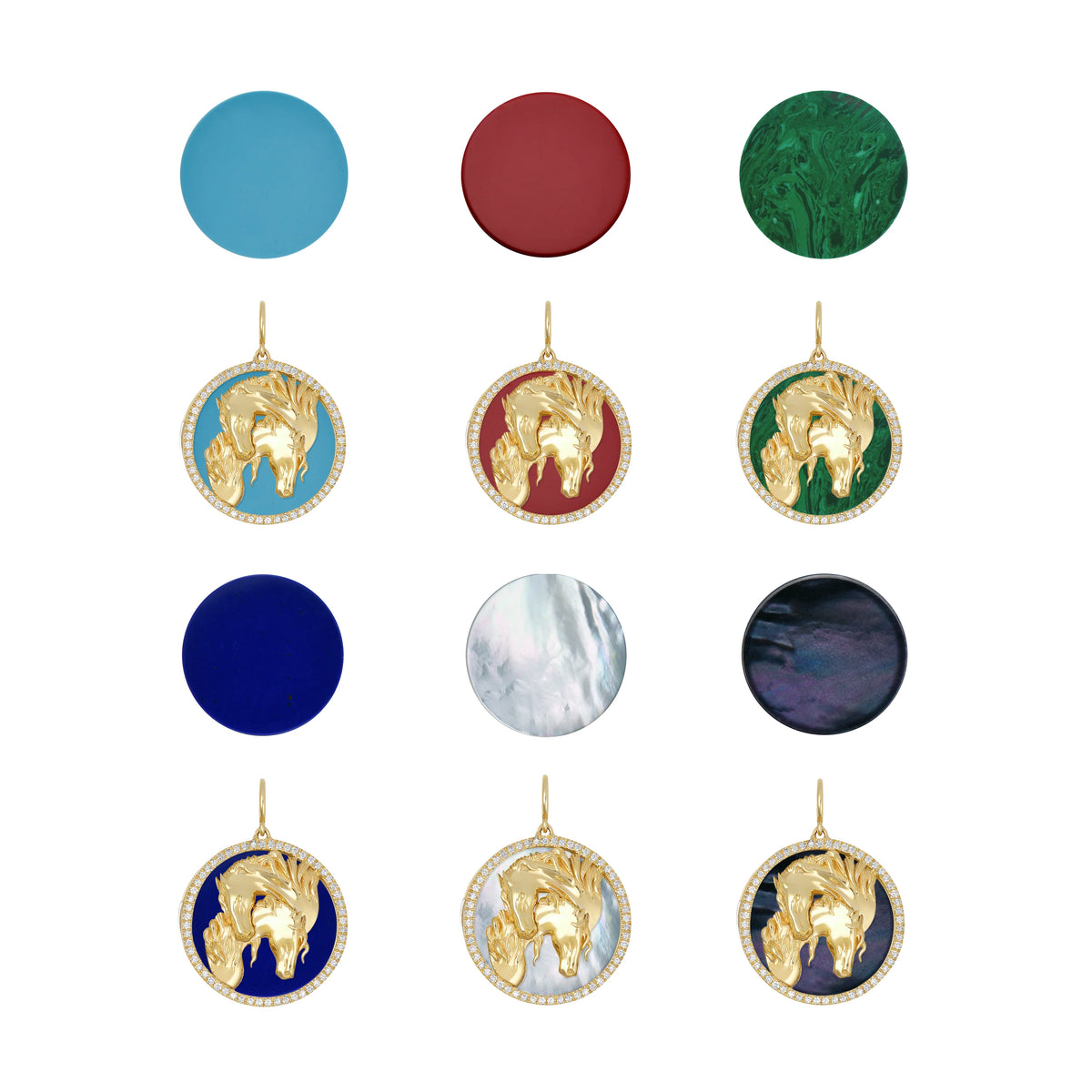 Lionheart- Starry Night Mother of Pearl Medallion – Henri Noël