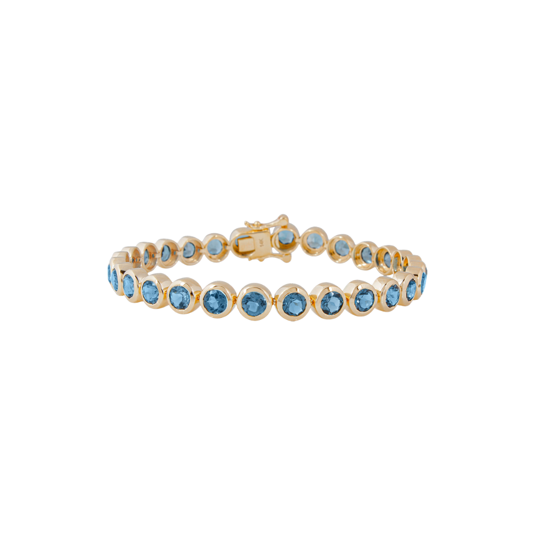 London Blue Topaz Bezel Tennis Bracelet – Henri Noël