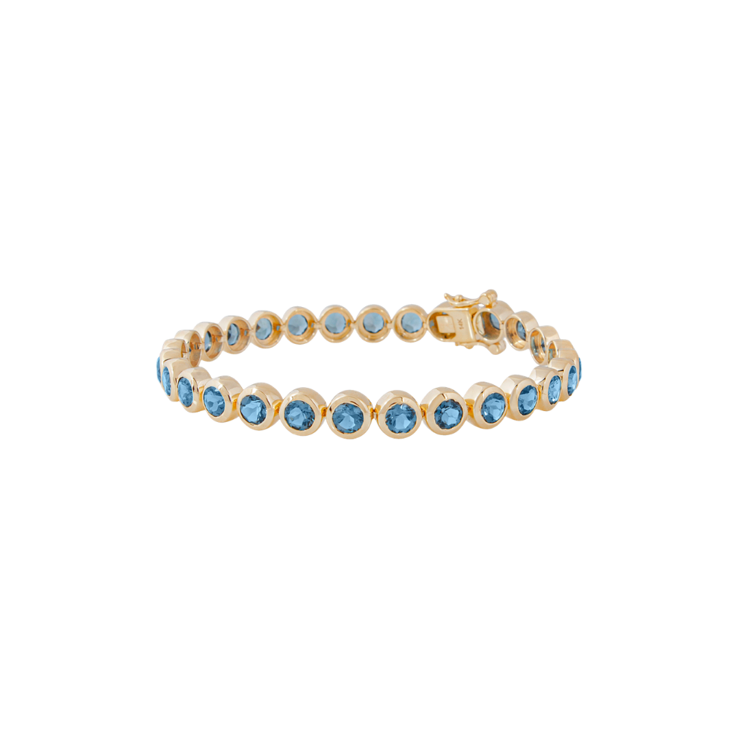London Blue Topaz Bezel Tennis Bracelet – Henri Noël