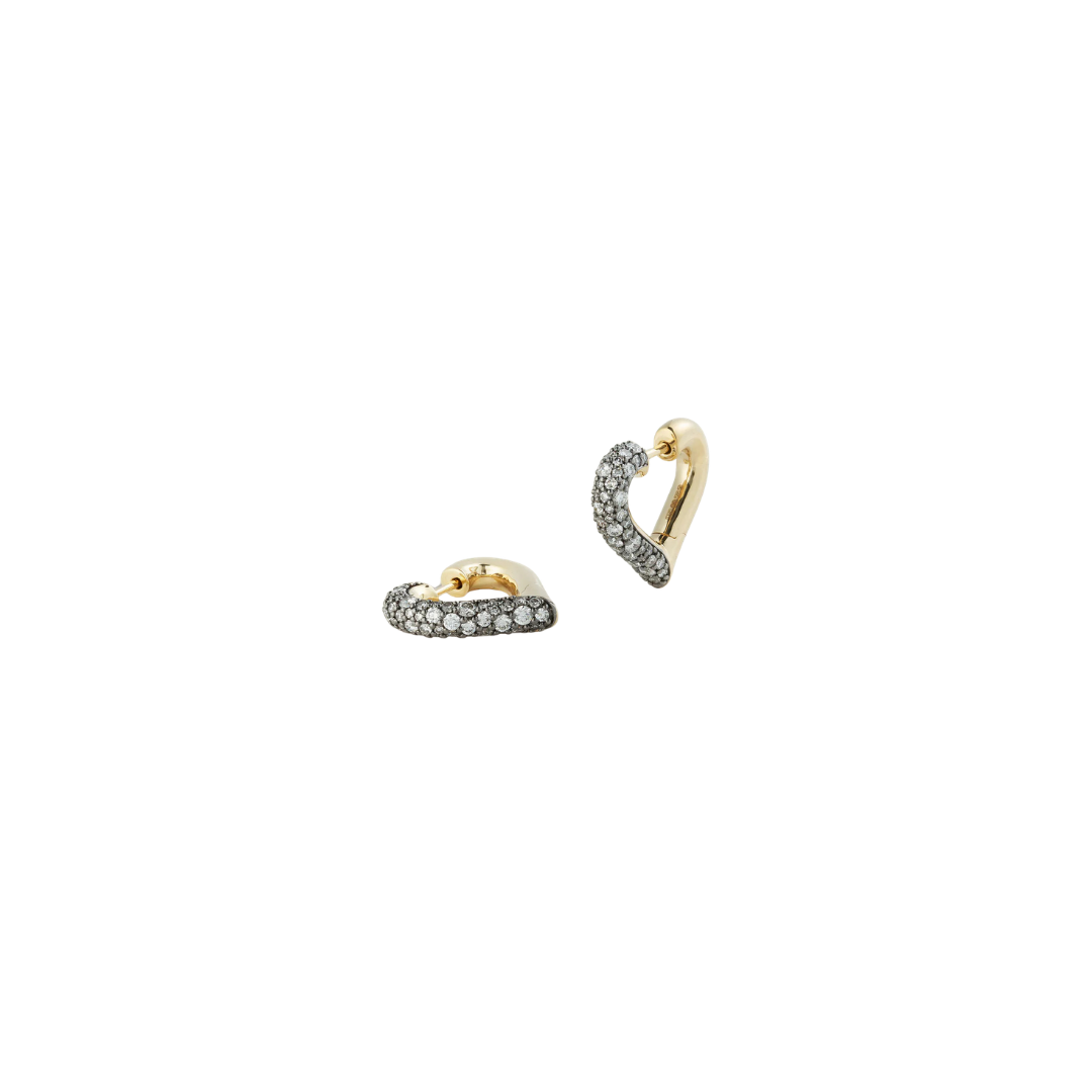 Lucy Delius- Antique Finish Baby Chubby Love Diamond Earrings