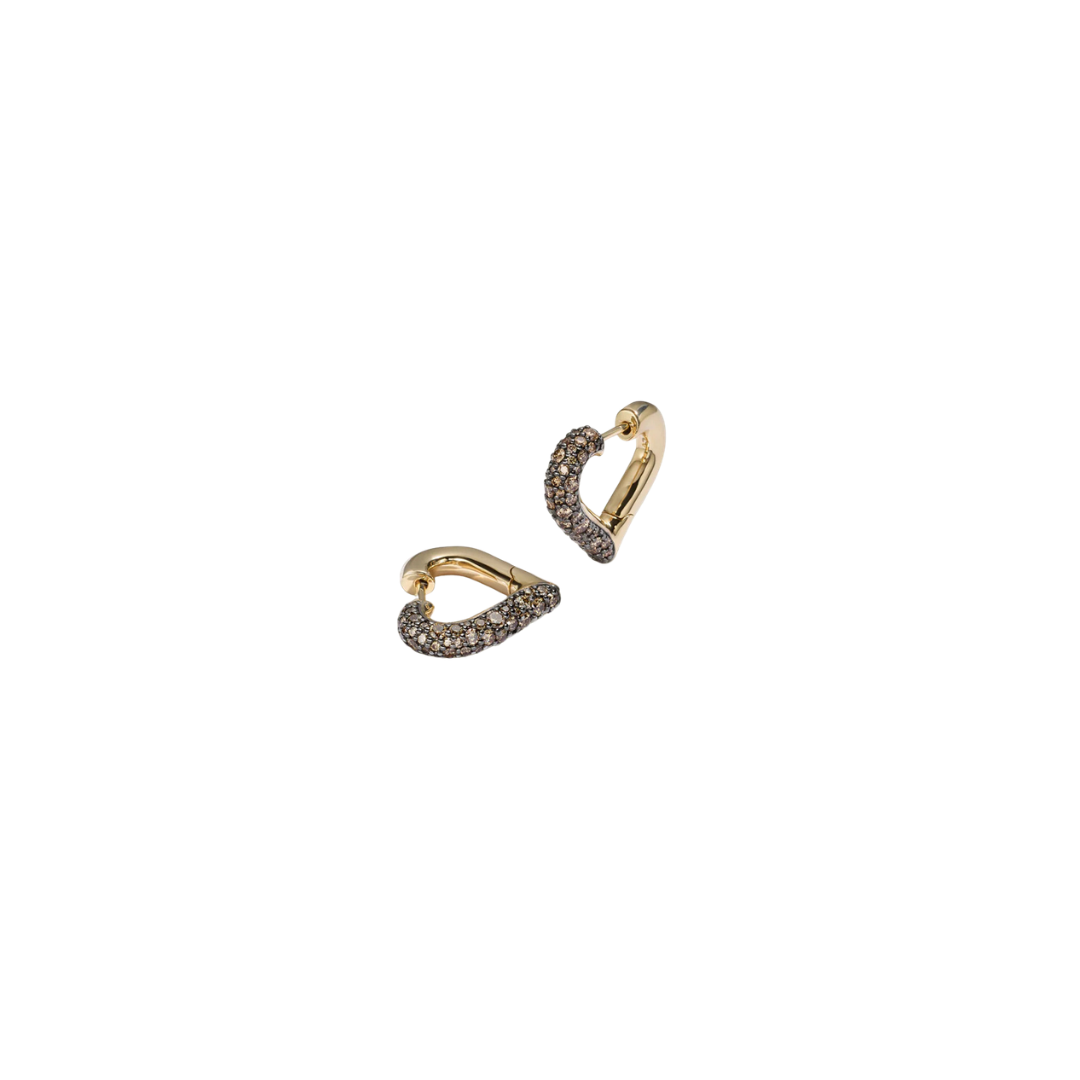 Lucy Delius- Antique Finish Baby Chubby Love Cognac Diamond Earrings – Henri Noël