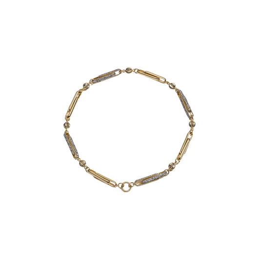 Lucy Delius- Diamond Switch Stirrup Necklace