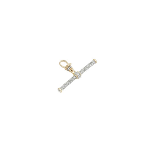 Lucy Delius- Modern Finish Diamond T-Bar Clip Pendant – Henri Noël