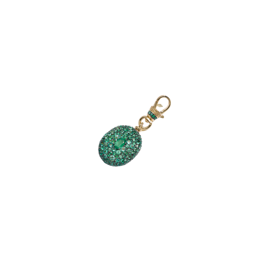 Lucy Delius- Emerald Oval Pocket Watch Clip Pendant
