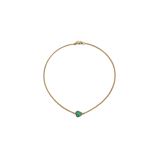 Lucy Delius- Emerald Pave Chubby Love Necklace
