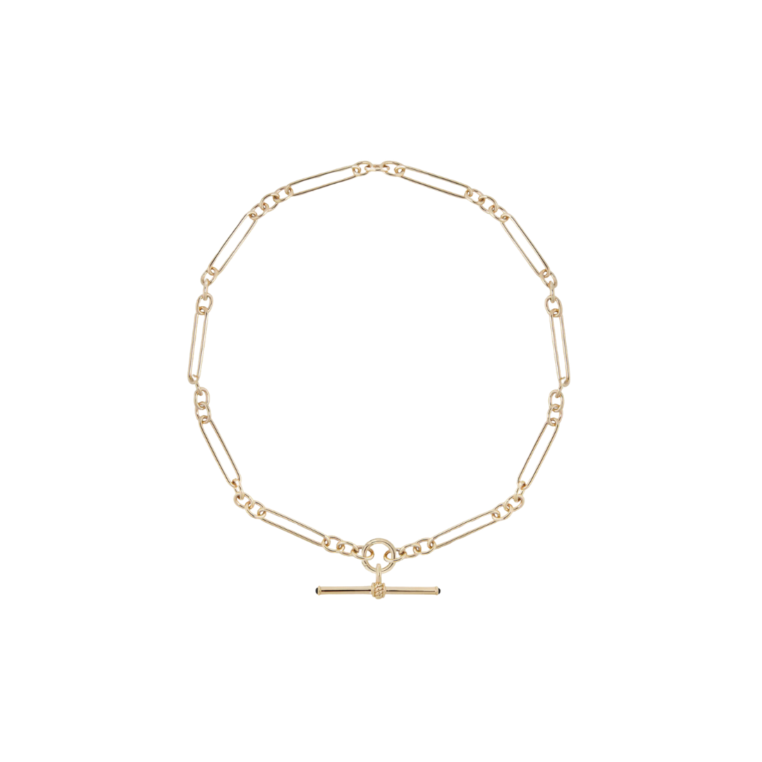 Lucy Delius- Gold T-Bar with Emerald Cabochons – Henri Noël