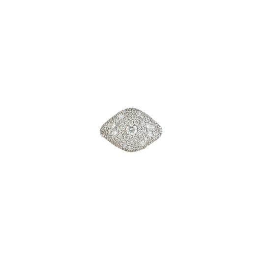 Lucy Delius- Modern Finish Diamond Signet Ring