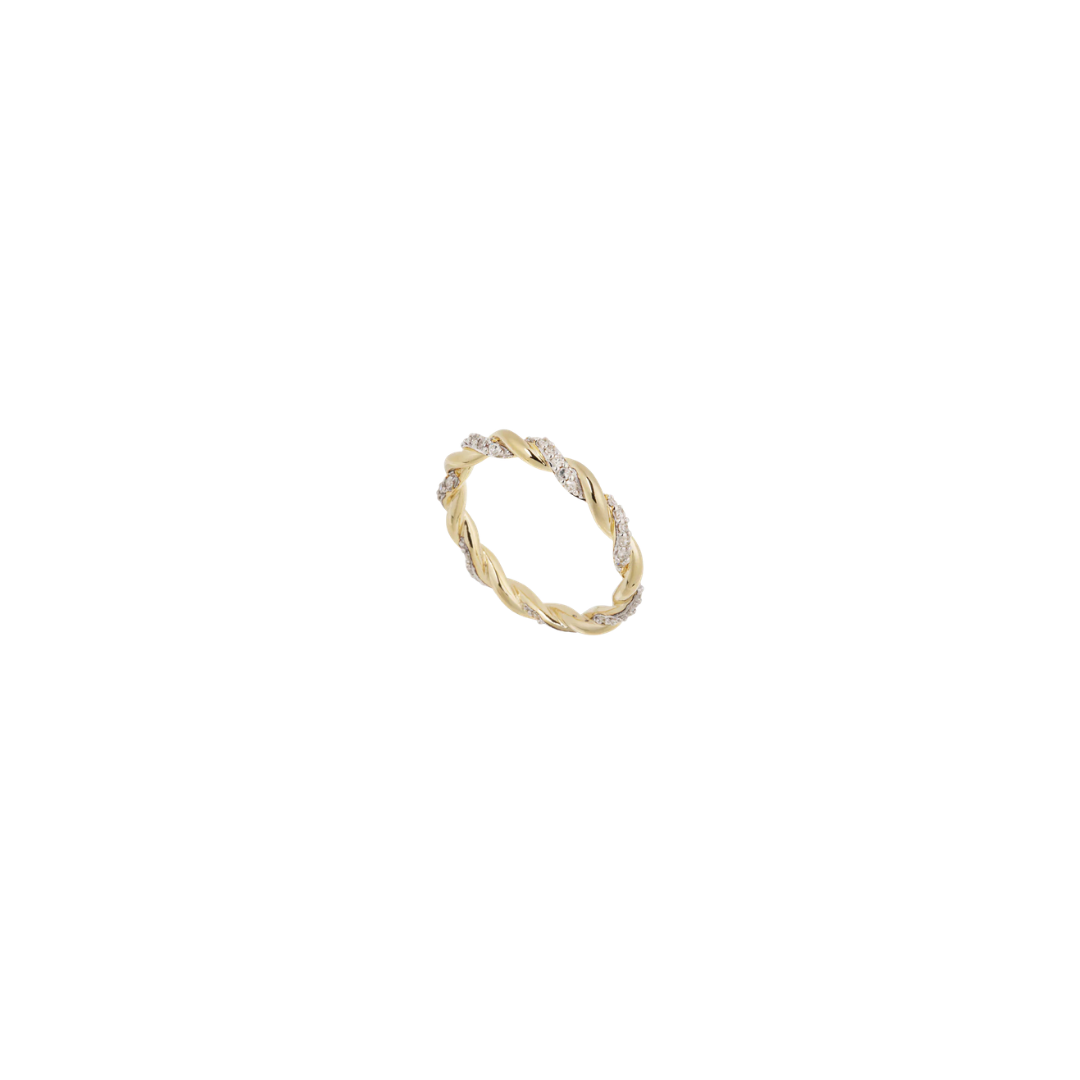Lucy Delius- Modern Finish Twisted Rope Diamond Ring – Henri Noël
