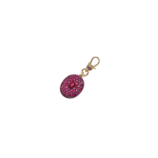 Lucy Delius- Ruby Oval Pocket Watch Clip Pendant