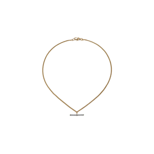 Lucy Delius- Tiny Diamond T-Bar Necklace