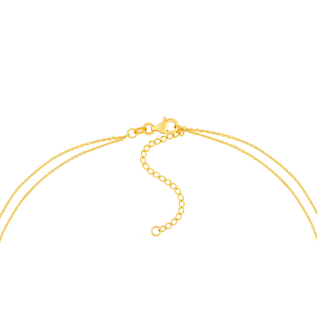 Two Tone Double Chain Interlocking Circle Necklace