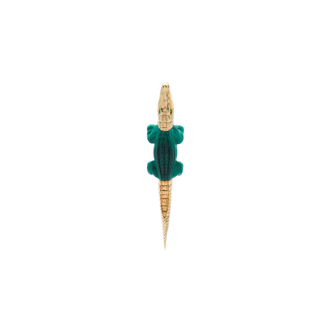 Malachite Alligator Bite Earring – Henri Noël