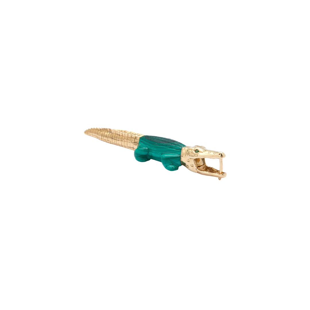Malachite Alligator Bite Earring – Henri Noël