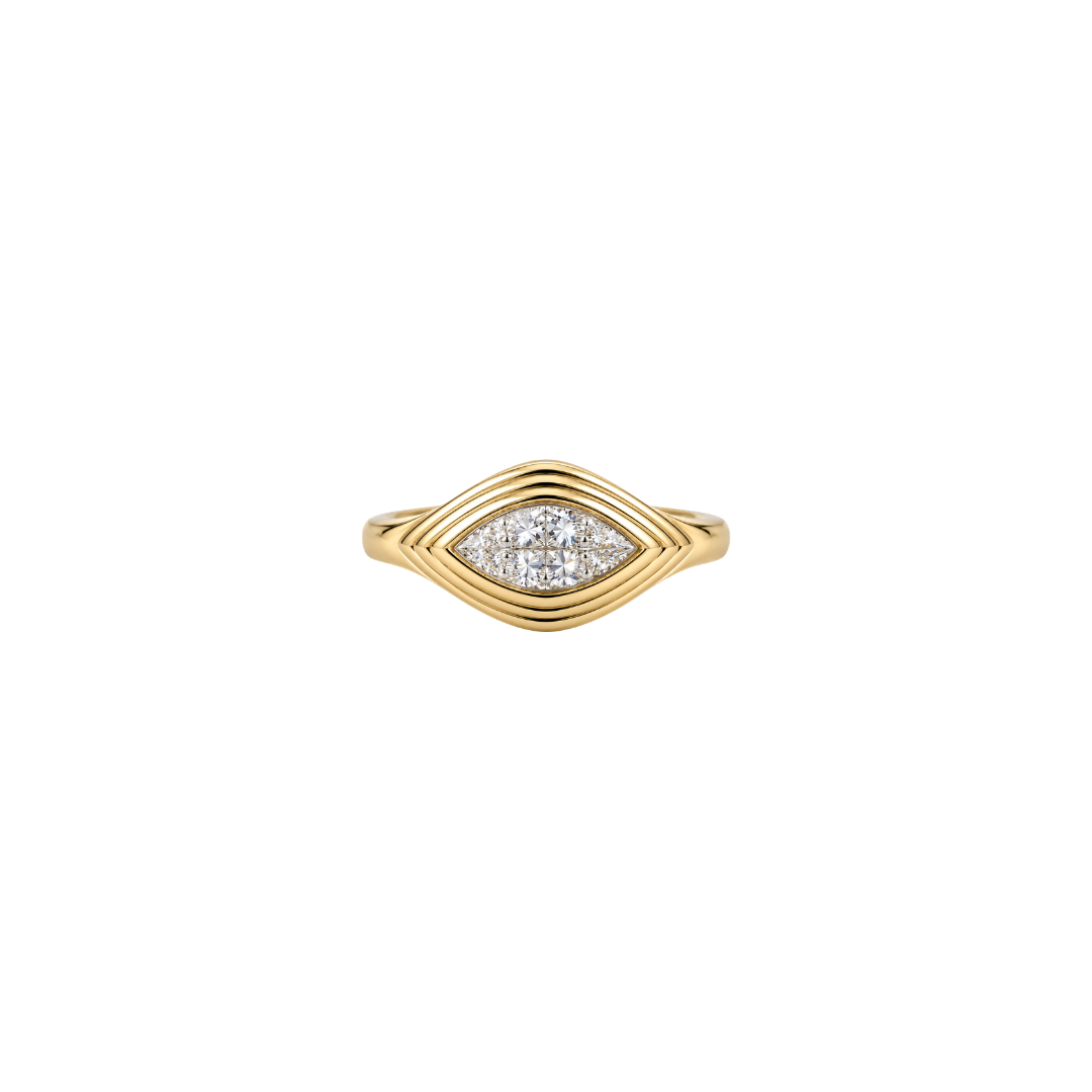 Marquise Diamond Bezel Set Ring – Henri Noël