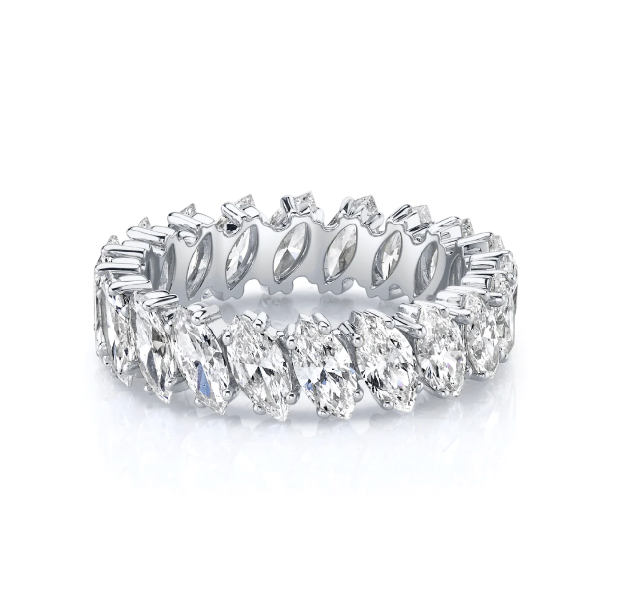 Marquise Diamond Eternity Band – Henri Noël