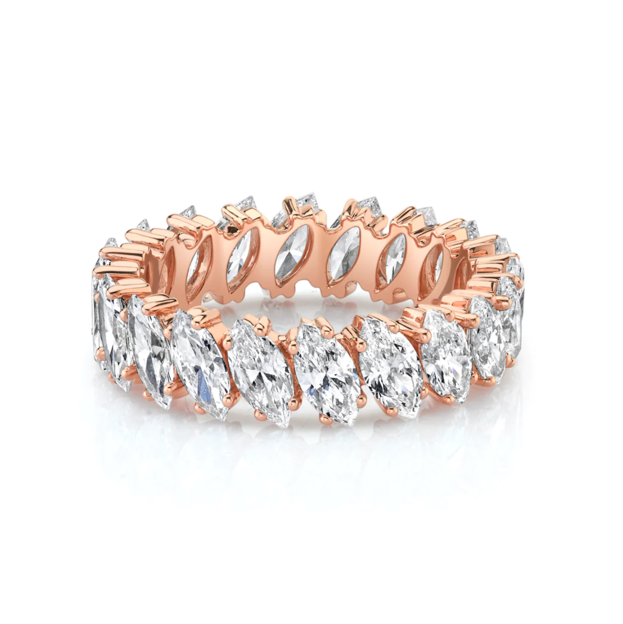 Marquise Diamond Eternity Band – Henri Noël