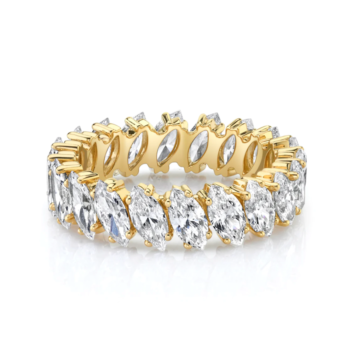 Marquise Diamond Eternity Band – Henri Noël