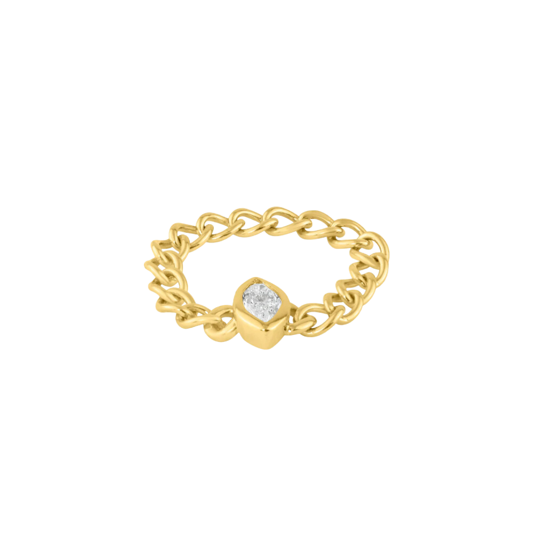 Marquise Diamond Randall Chain Ring – Henri Noël
