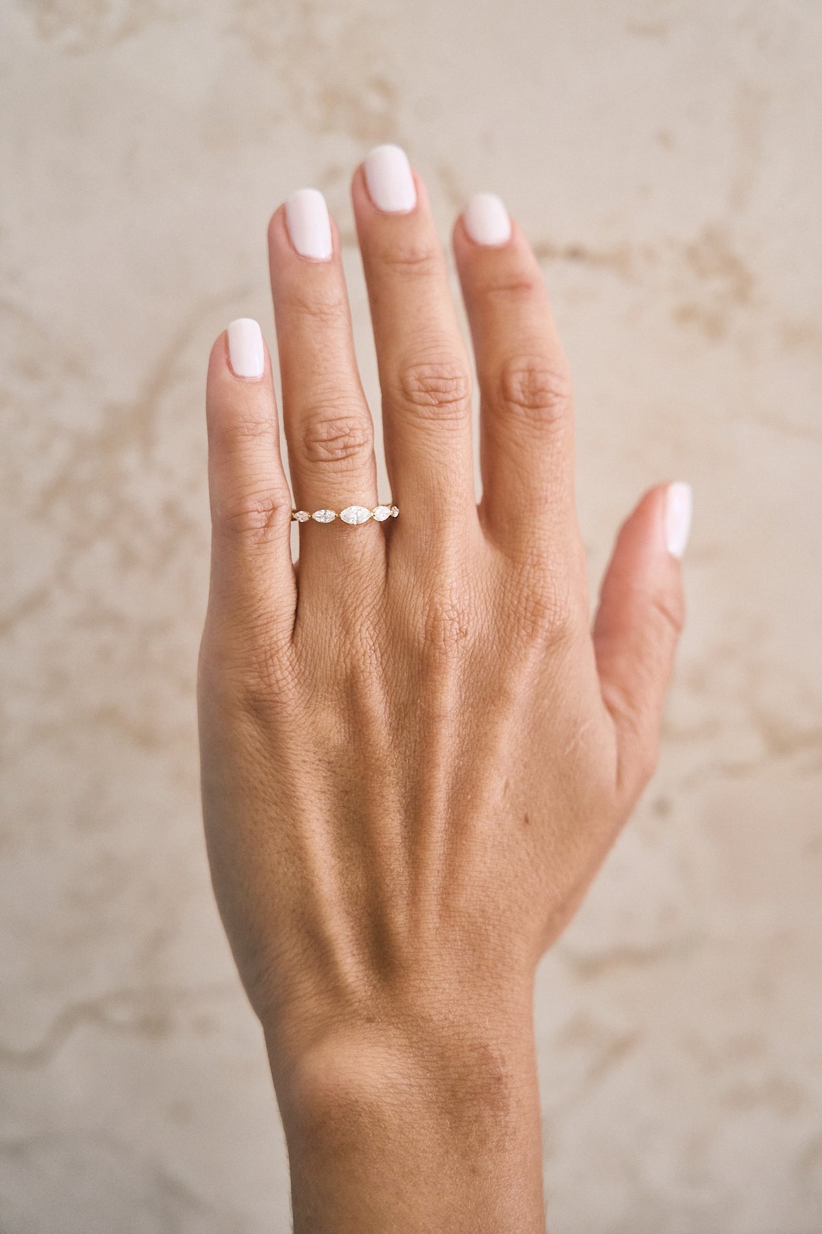 Marquise Diamond Stacking Band – Henri Noël