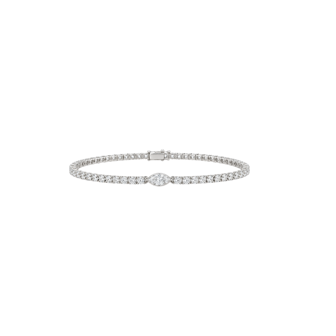 Marquise Diamond Tennis Bracelet