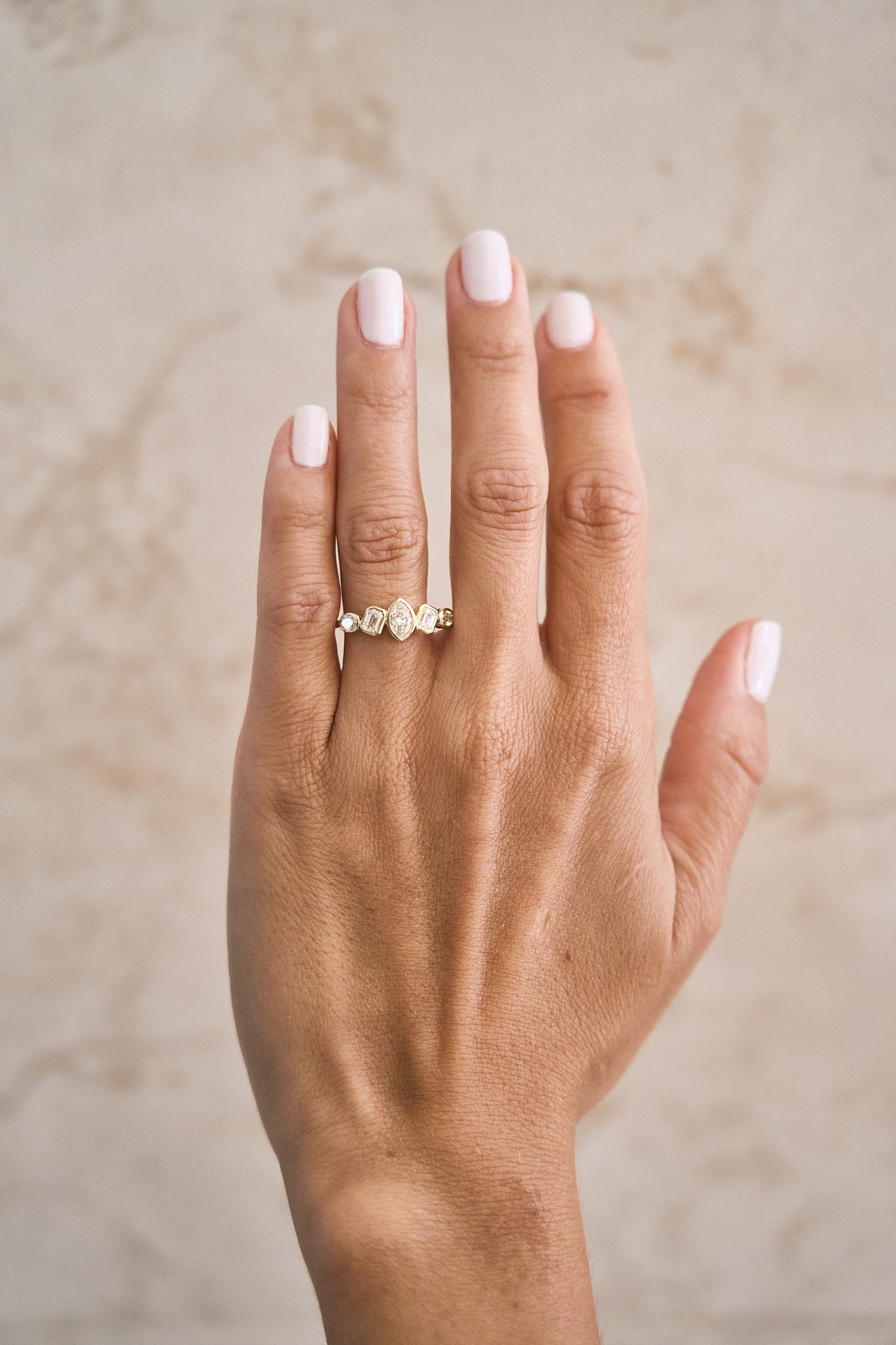 Marquise Mixed Shaped Bezel Ring – Henri Noël