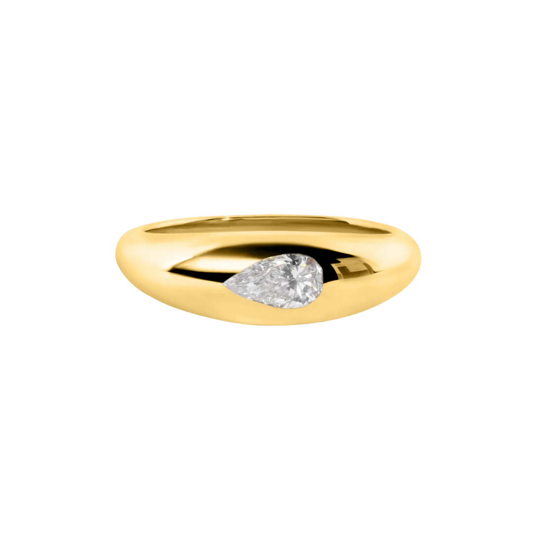 Mini Bubble Diamond Signet Ring – Henri Noël