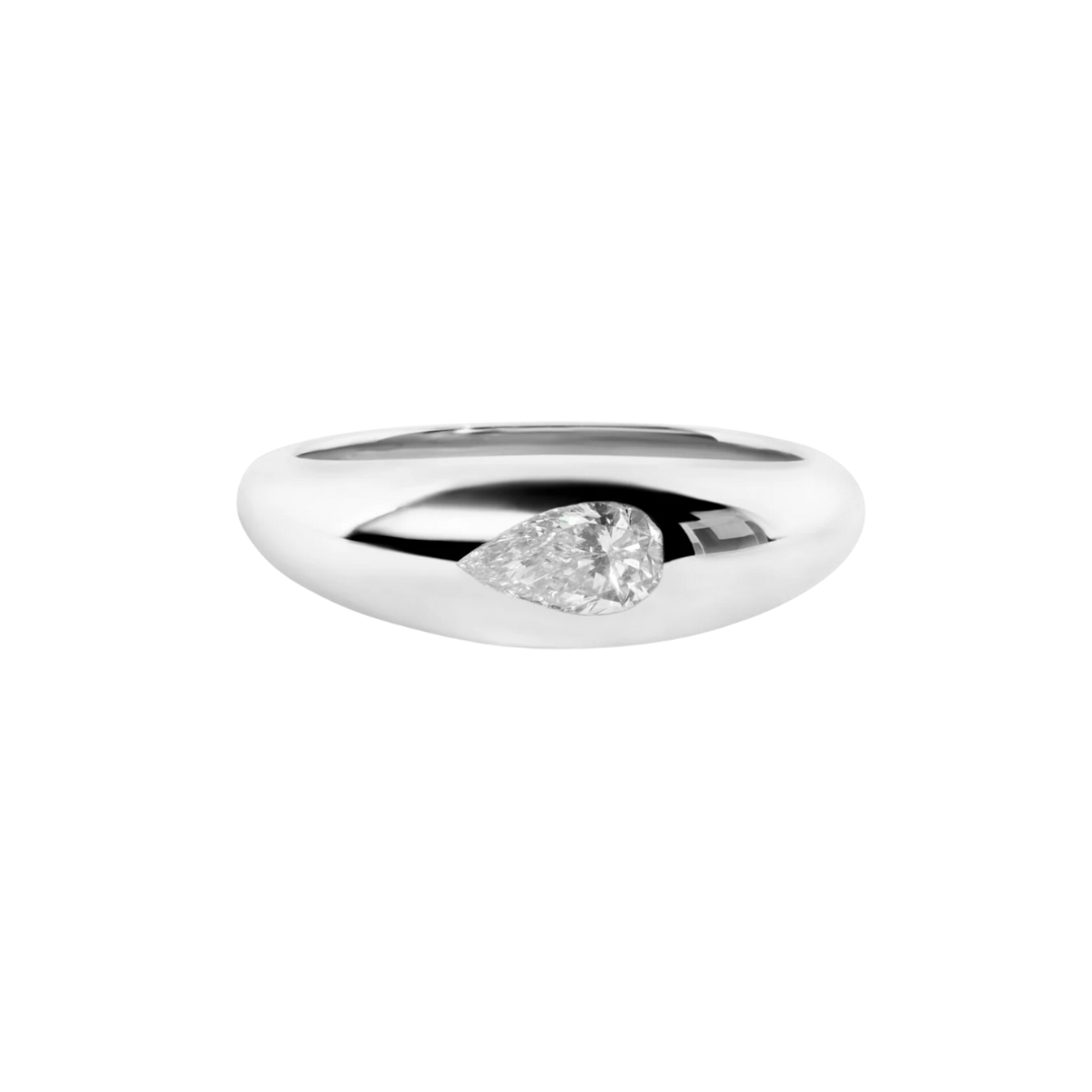 Mini Bubble Diamond Signet Ring – Henri Noël