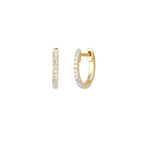 Mini Diamond Hoops | 14K Gold | Henri Noël – Henri Noël