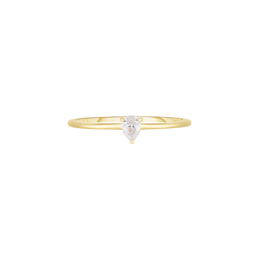 Mini Diamond Pear Ring – Henri Noël