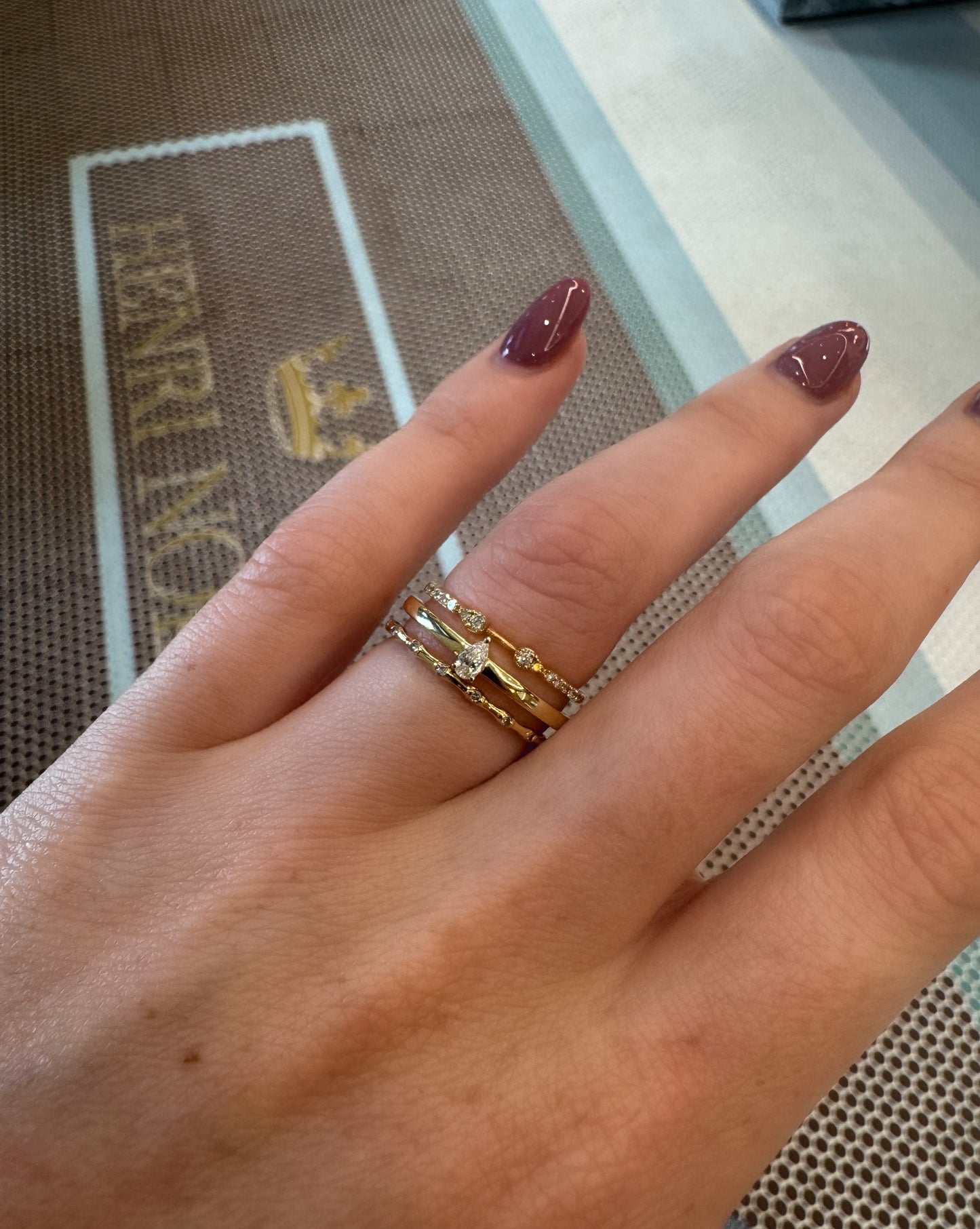 Mini Diamond Pear Ring – Henri Noël