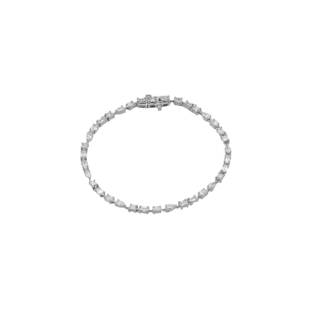 Mixed Shape Prong Tennis Bracelet