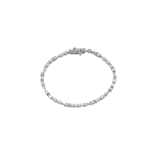 Mixed Shape Prong Tennis Bracelet