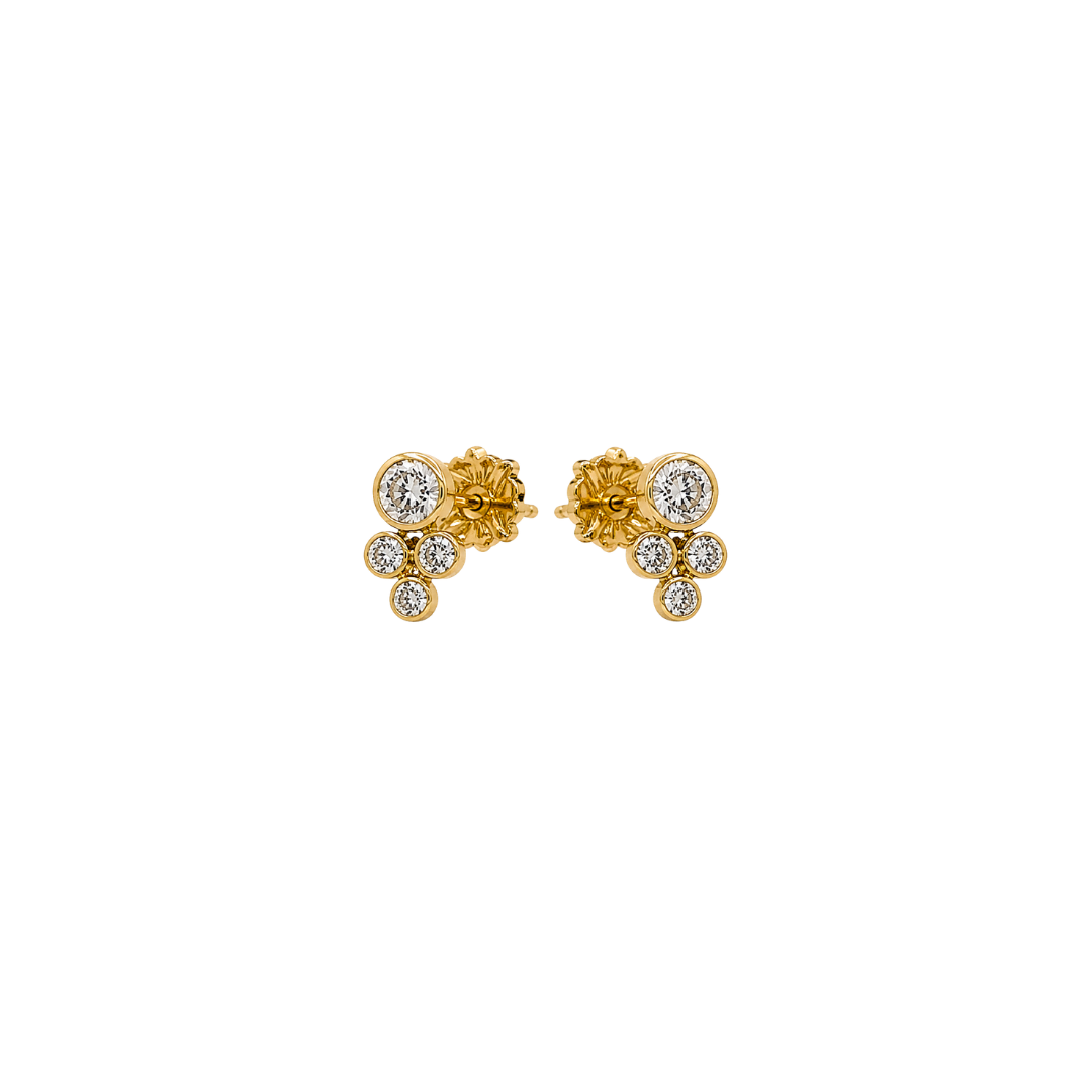 Multi Diamond Bezel Studs – Henri Noël