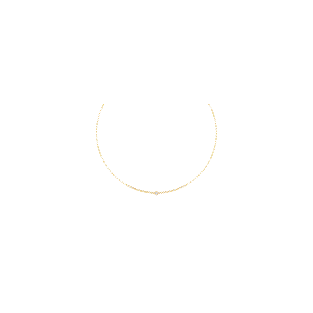 Diamond Bezel Line Necklace
