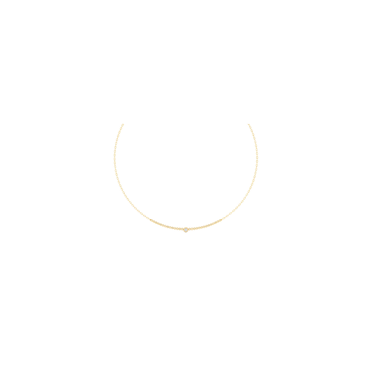 Diamond Bezel Line Necklace – Henri Noël