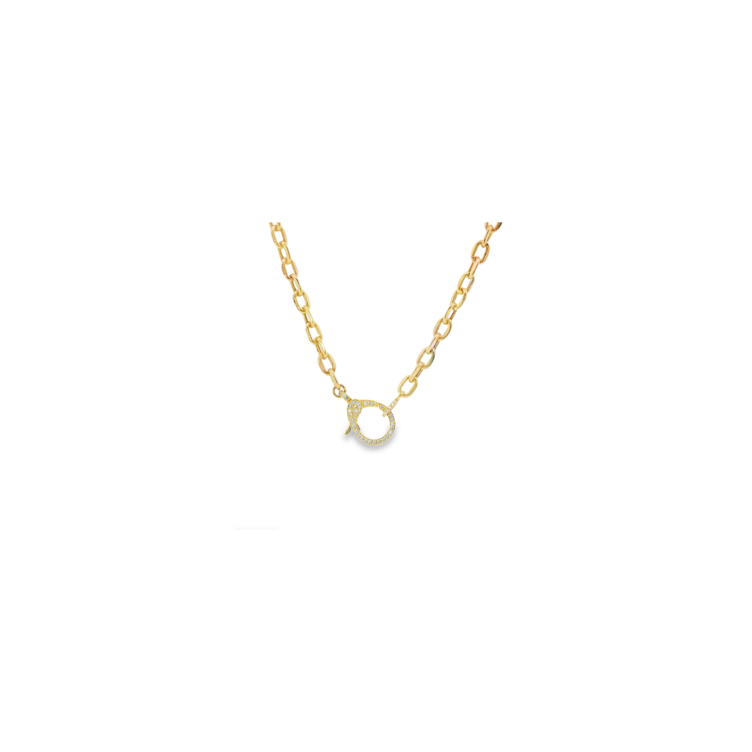 Diamond Clasp Link Necklace