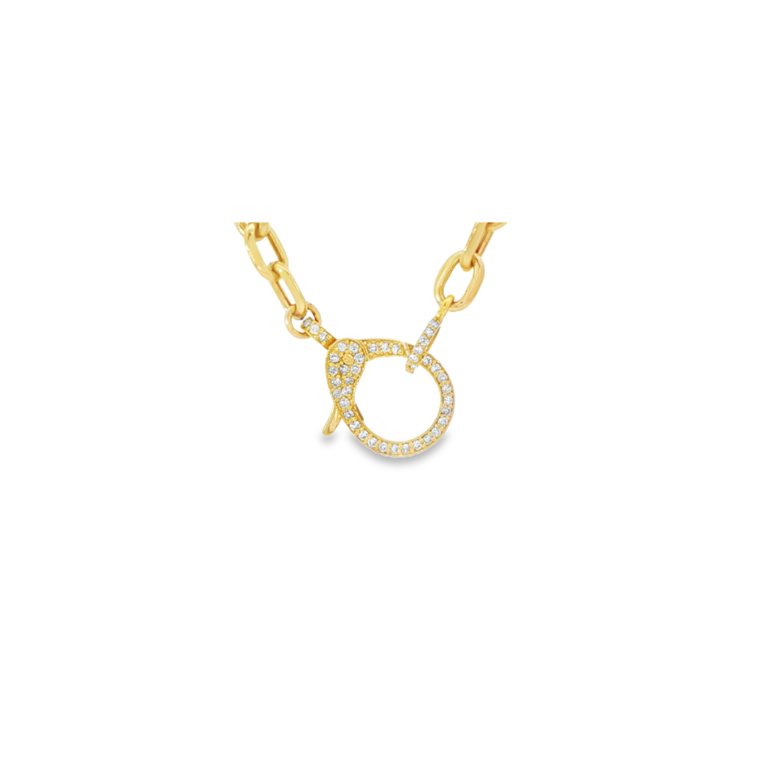 Diamond Clasp Link Necklace
