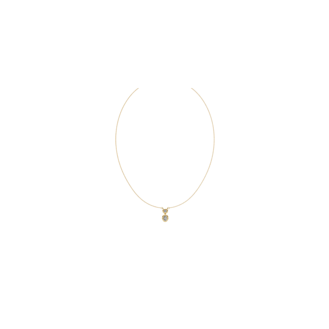 Double Diamond Necklace