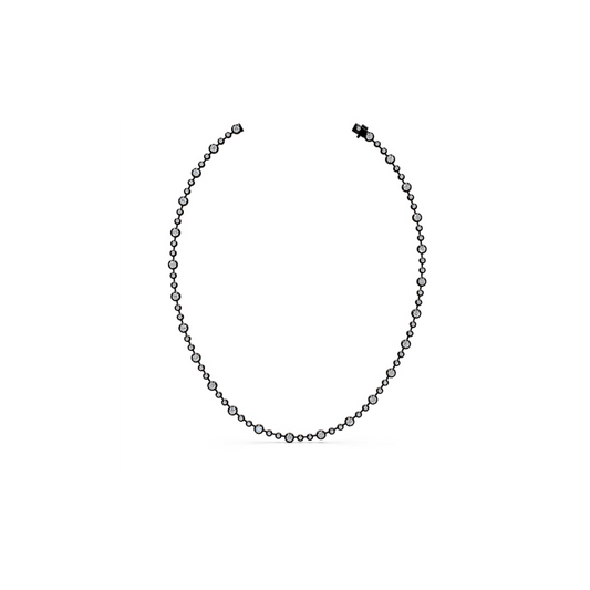 Black Rhodium Graduated Diamond Necklace