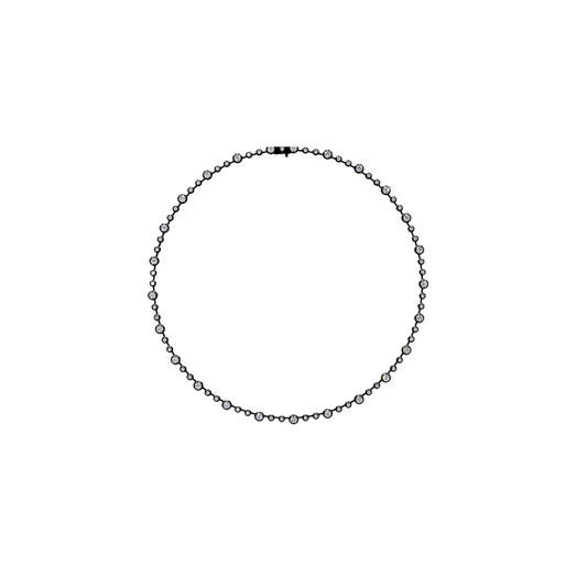 Black Rhodium Graduated Diamond Necklace