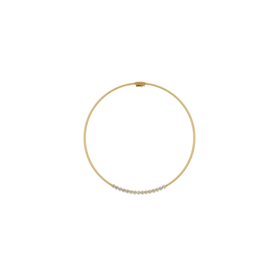 Diamond Bezel Collar Necklace