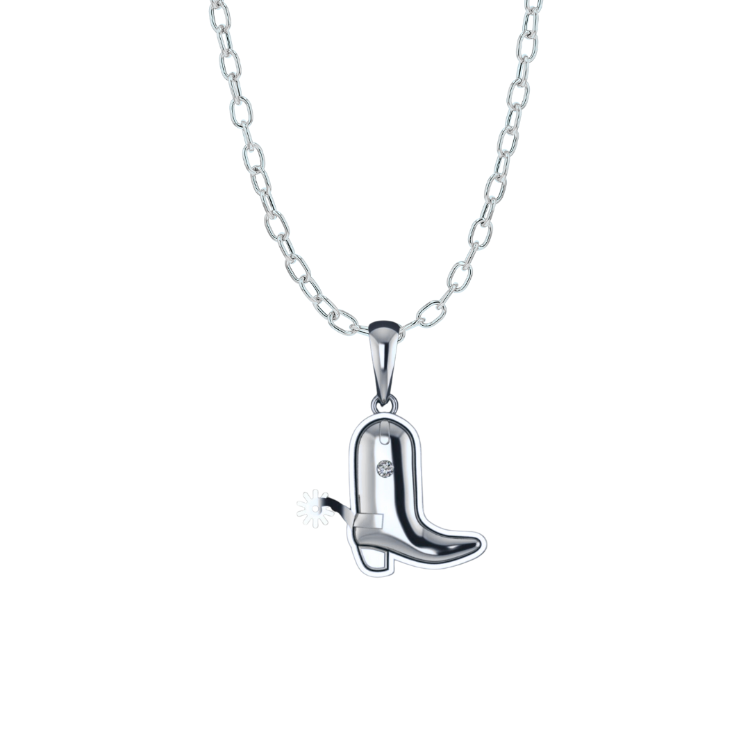 Nat Note Cowgirl Boot Necklace - Large – Henri Noël
