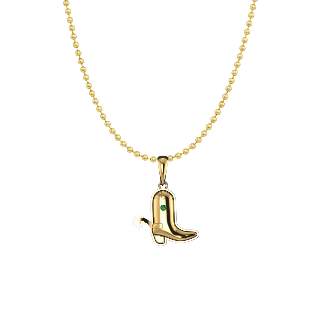 Nat Note Cowgirl Boot Necklace - Mini – Henri Noël