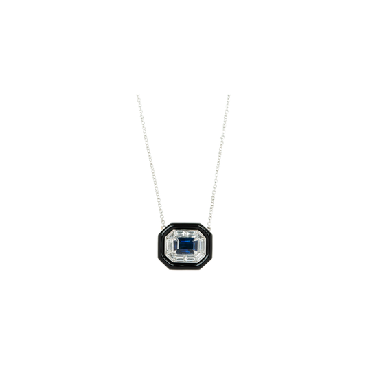 Nikos Koulis- Blue Sapphire Oui Pendant – Henri Noël