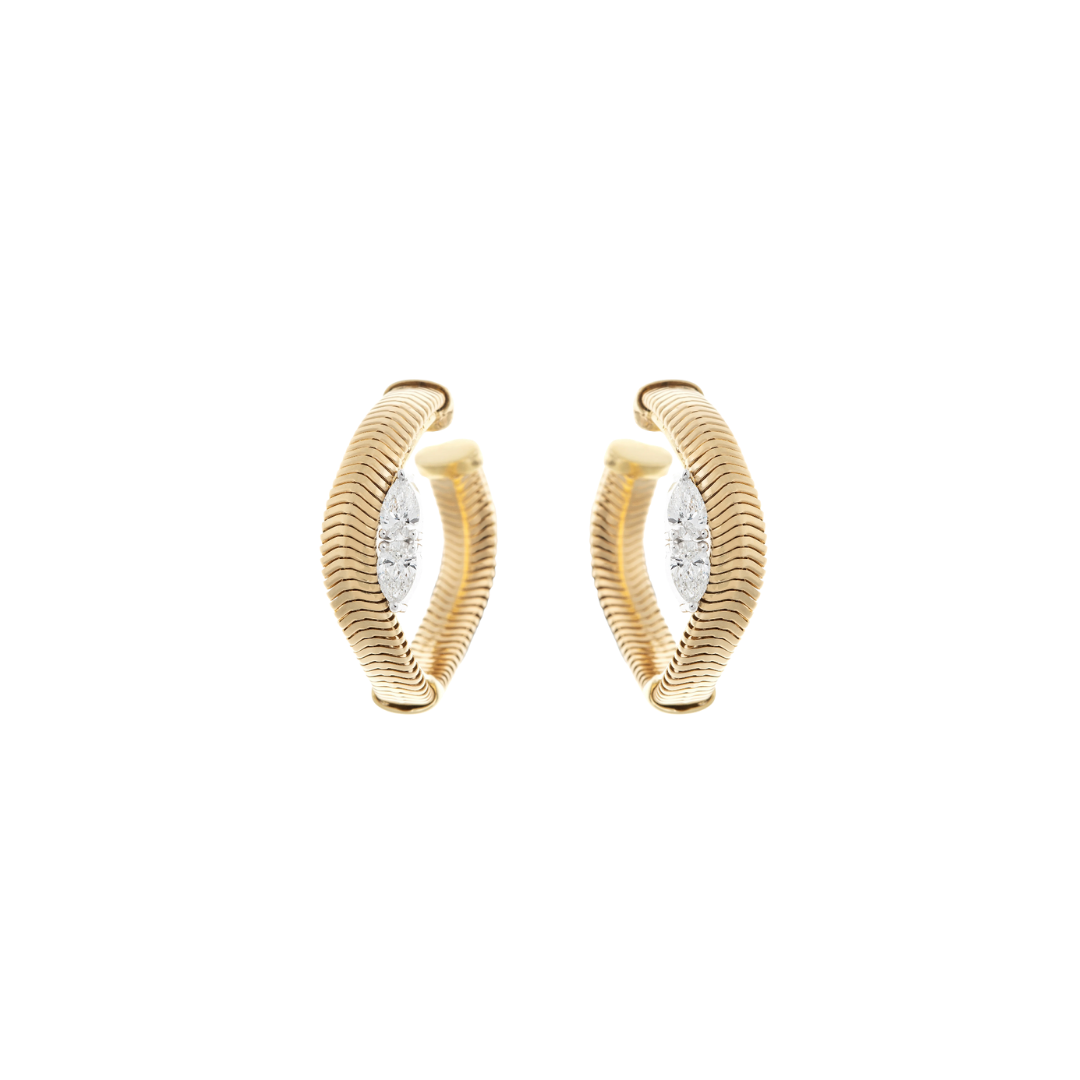 Nikos Koulis- Diamond Pear Feelings Hoops – Henri Noël