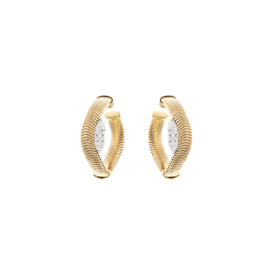 Nikos Koulis- Diamond Pear Feelings Hoops – Henri Noël