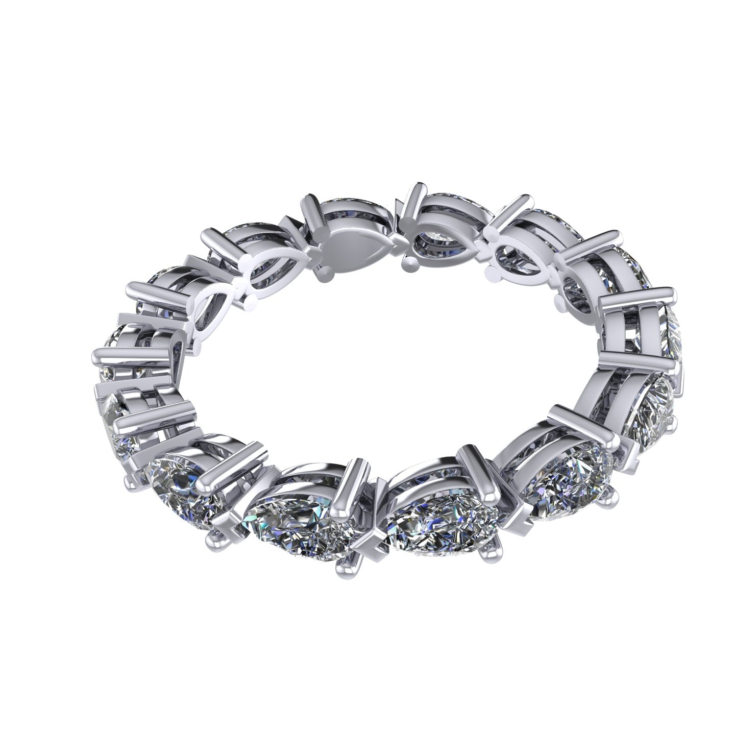 Pear Diamond Eternity Ring