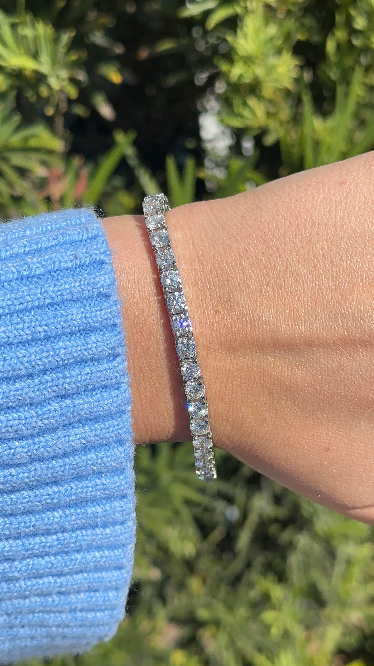 Olivia Round Diamond Tennis Bracelet – Henri Noël